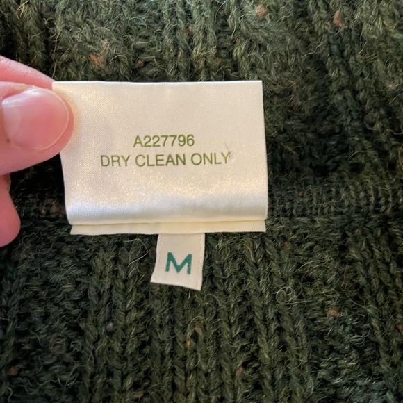 Kilronan Knitwear Cardigan Women’s Med Wool Cable Knit Chunky Sweater Green - Picture 6 of 9